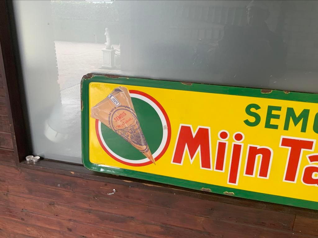 Emaille bord mijn tabak, Verzamelen, Ophalen, Zo goed als nieuw