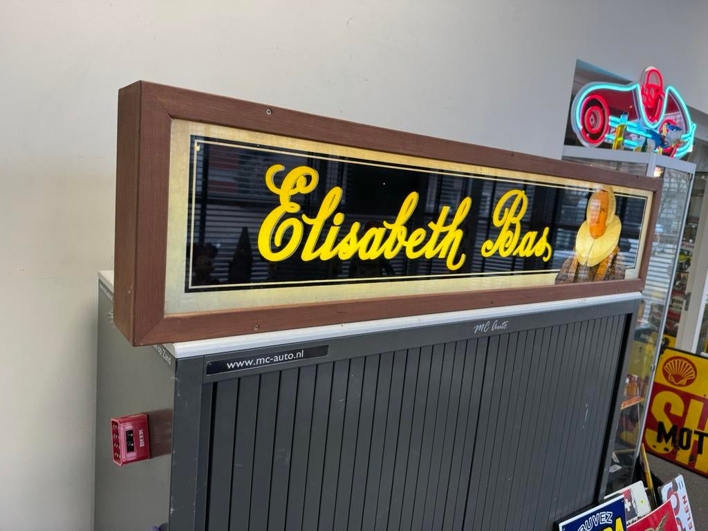 Elisabeth Bas sigaren oude lichtbak, Verzamelen, Merken en Reclamevoorwerpen, Ophalen, Zo goed als nieuw