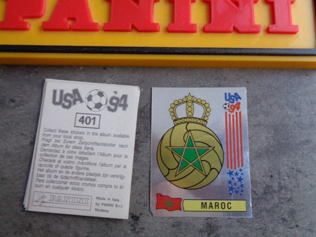 PANINI FOOTBALL AUTOCOLLANT COUPE DU MONDE 94 USA EMBLÈME DE, Enlèvement ou Envoi, Autocollant