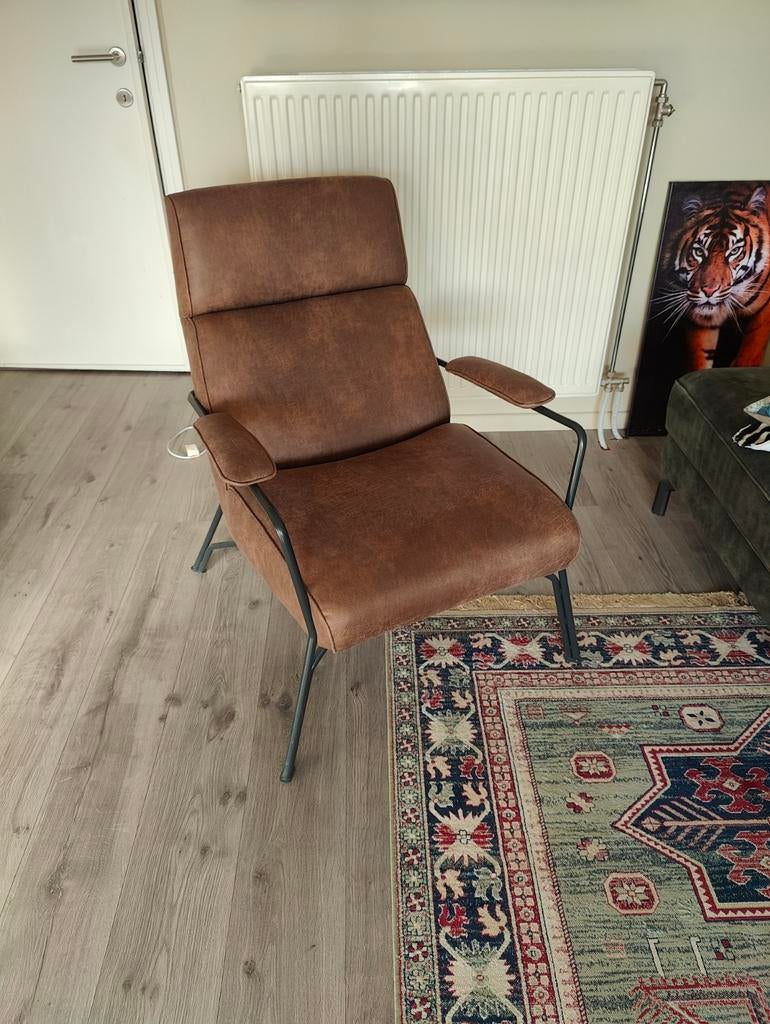 Relax zetel lederlook, Maison & Meubles, Chaises, Enlèvement, Comme neuf