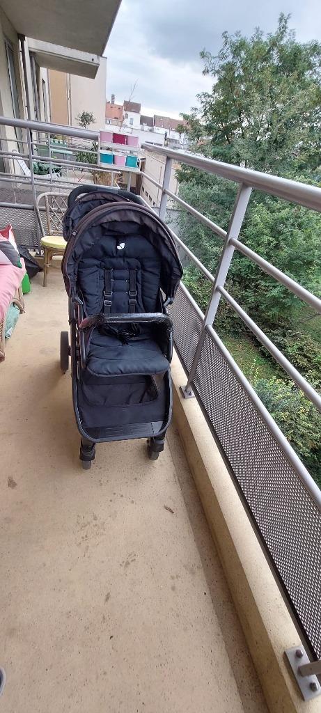 Poussette double Joie + siège auto impeccable, à saisir !, Enfants & Bébés, Enlèvement, Comme neuf, Poussette combi, Autres marques