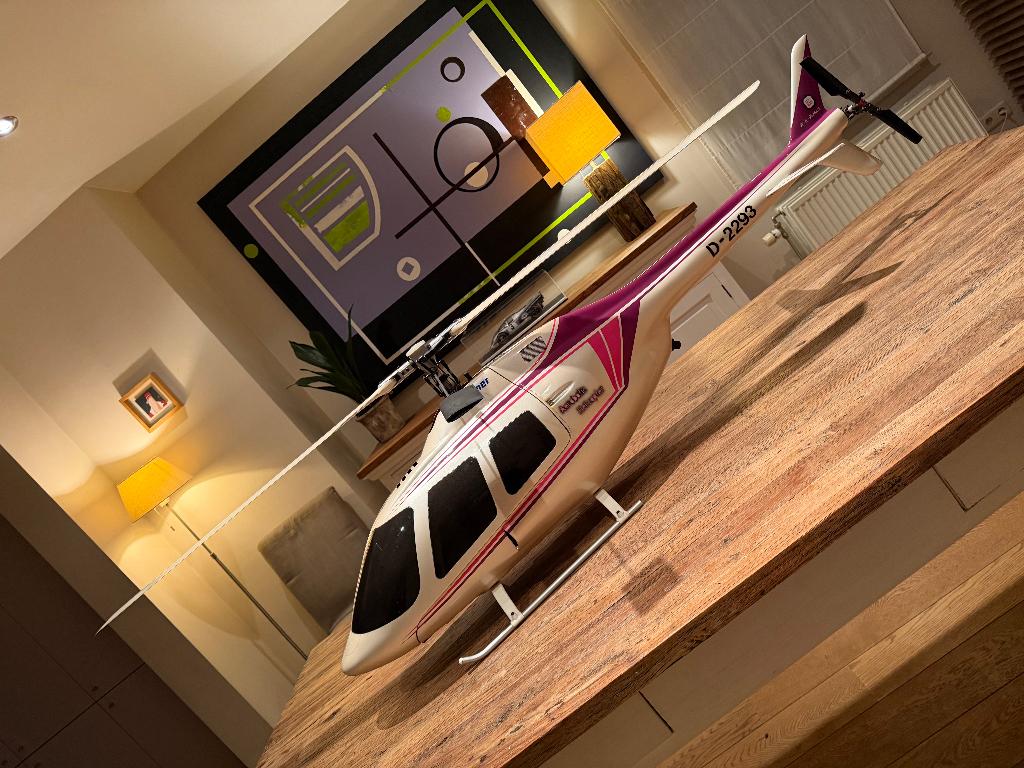 Robbe Futura Rc Helicopter, Enlèvement, Utilisé, Essence, Hélicoptère