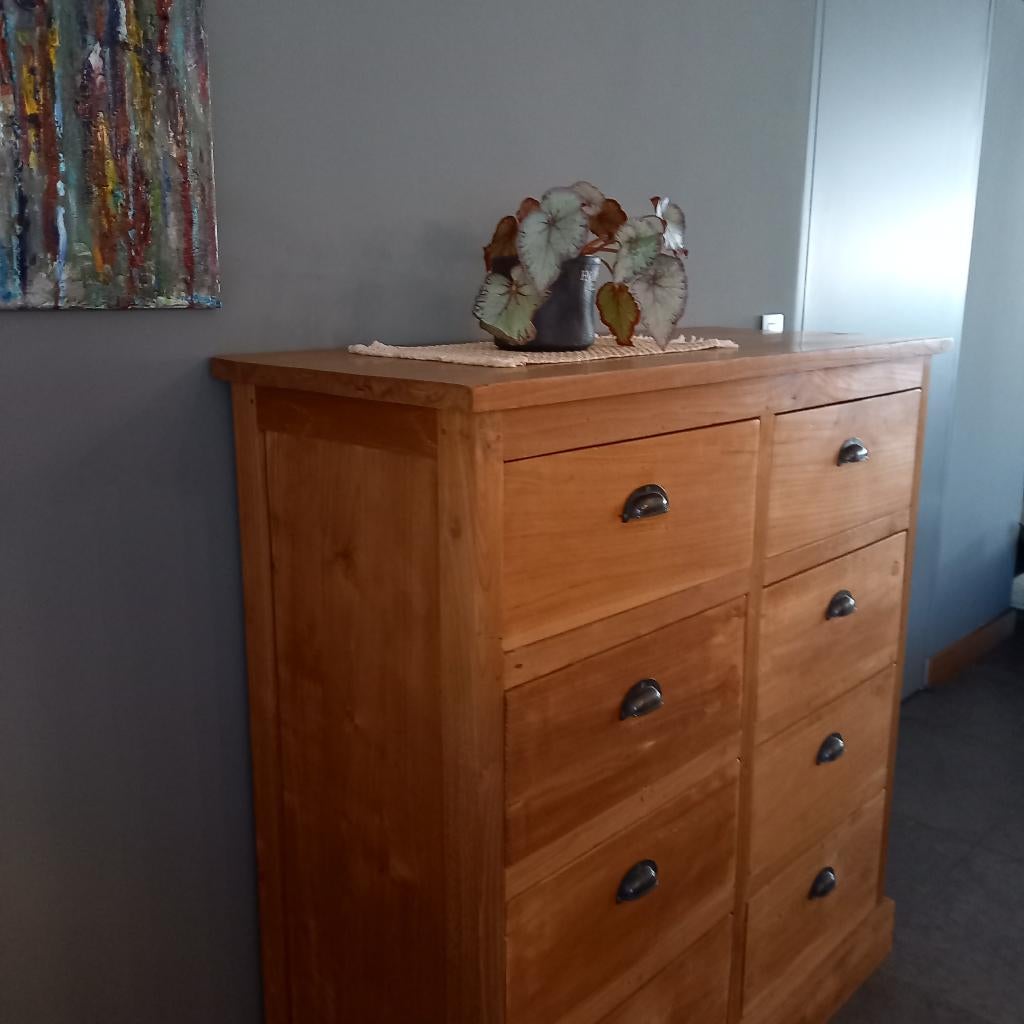 ladekast teak  B 120 cm x50 cm en hoogte125cm bod 300 eur+, Huis en Inrichting, Ophalen, Zo goed als nieuw, Teakhout