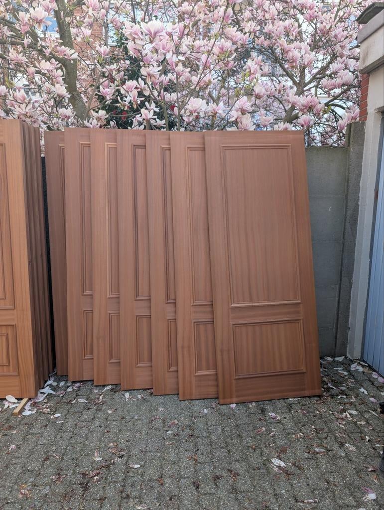 10 Binnendeuren Massief Eik, Enlèvement, Verre