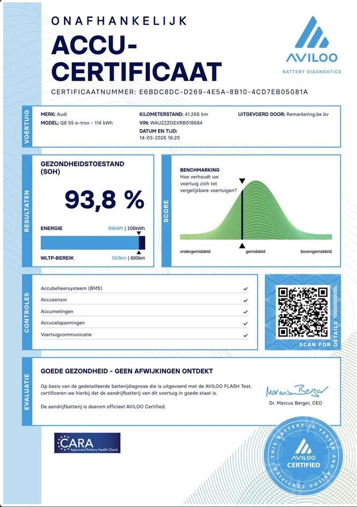 Audi Q8 e-tron 55 QUATTRO S LINE|PANO|ACC|LA|360°|KEYLESS|, Auto's, Audi, Gebruikt, Zwart, 408 pk, Leder