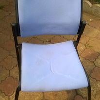 Stoffen stoel, Huis en Inrichting, Stoelen, Ophalen, Stof, Blauw, Zo goed als nieuw