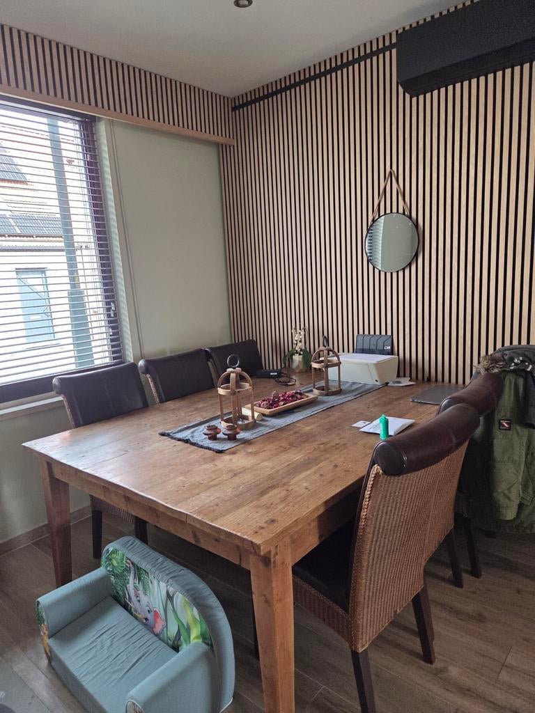 Handgemaakte grenen tafel, Ophalen