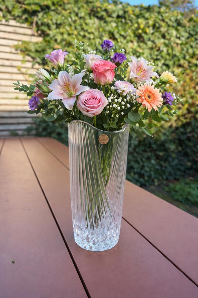 Kristallen vaas Cristal d’Arques (Frankrijk), Ophalen of Verzenden, Zo goed als nieuw