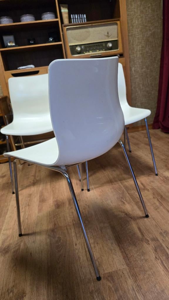 Ikea stoelen "Mia Gammelgaard", Huis en Inrichting, Stoelen, Ophalen, Gebruikt, Wit, Vier