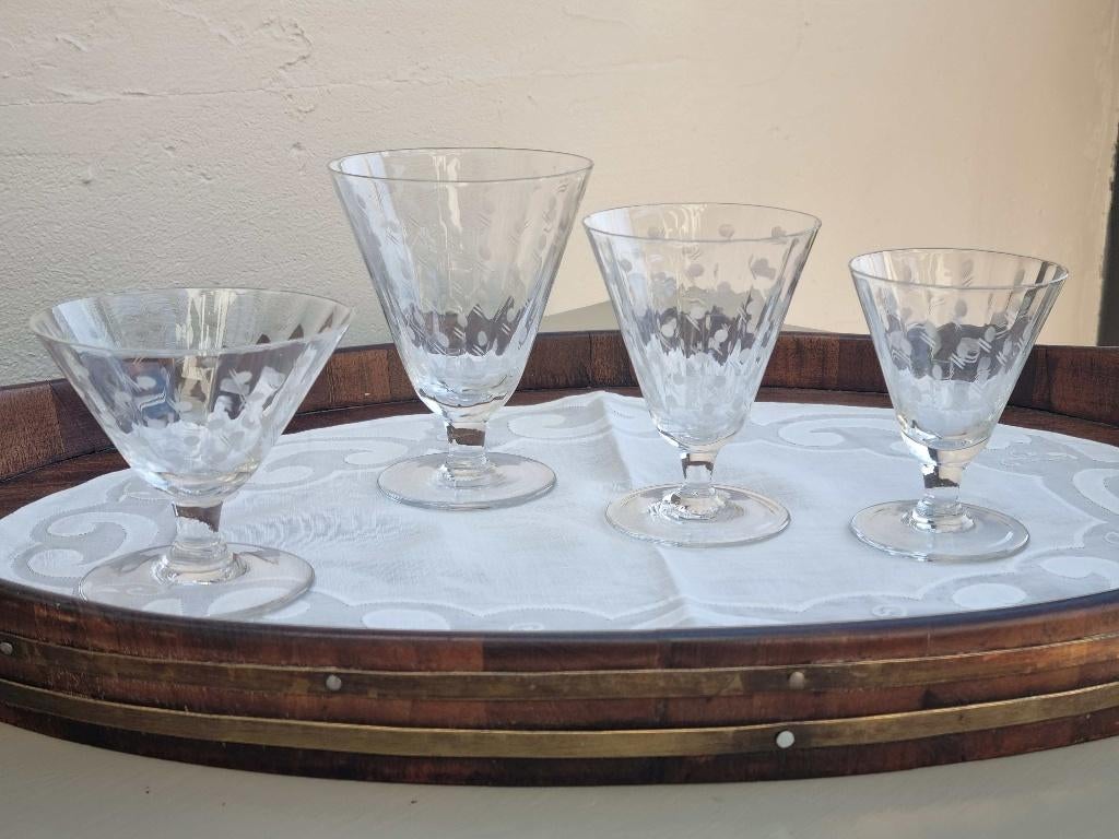 Verres cristal des Verreries Doyen, Antiquités & Art, Enlèvement