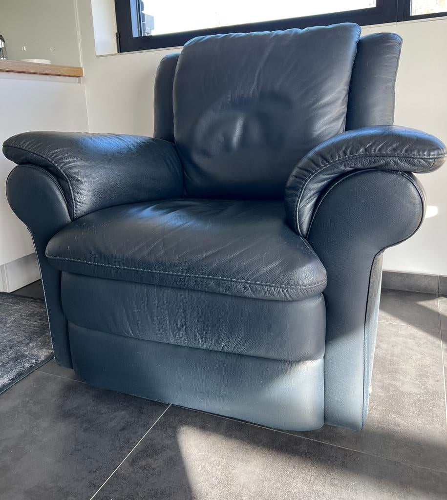 GRATIS 1 persoons zetel/club, Ophalen, Gebruikt, Leer