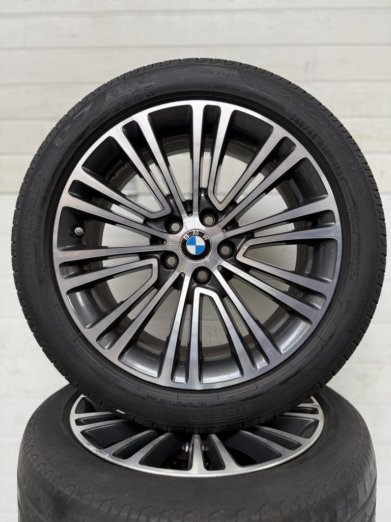 18’’ BMW 5 SERIE G30 G31 VELGEN ZOMERBANDEN ORIG RFT TPMS 63, 18 inch, -, -, Banden en Velgen