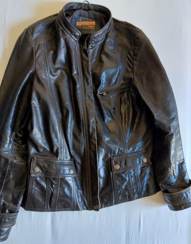 Donkerbruine leren damesjack Redskins, Motoren, Kleding | Motorkleding, Jas | leer, Dames, Tweedehands, Ophalen of Verzenden