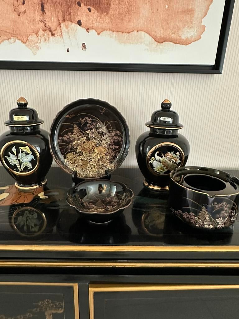 Vintage Japanse porseleinen decoratieset, Antiek en Kunst, Antiek | Porselein, Ophalen