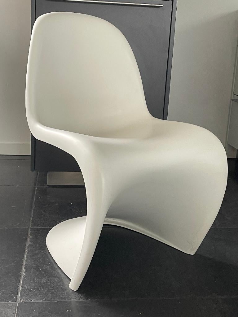 Ensemble de 4 chaises Vitra Panton originales—Design (blanc), Enlèvement ou Envoi, Comme neuf, Synthétique, Blanc