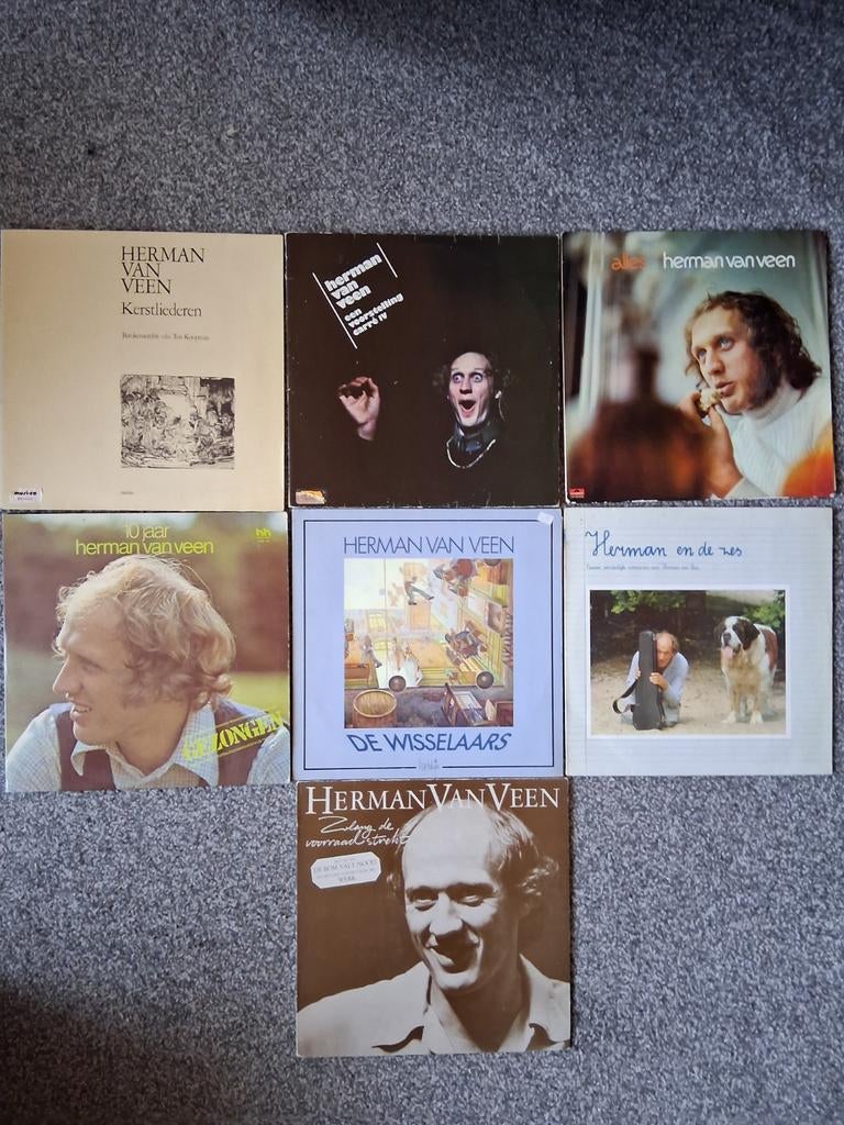 Herman Van Veen 7 LP's, Ophalen of Verzenden