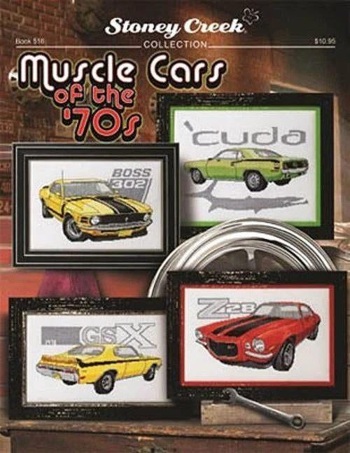 Livre 516 de Stoney Creek - Muscle Cars des années 70, Enlèvement ou Envoi, Comme neuf, Broderies à la main, Patron
