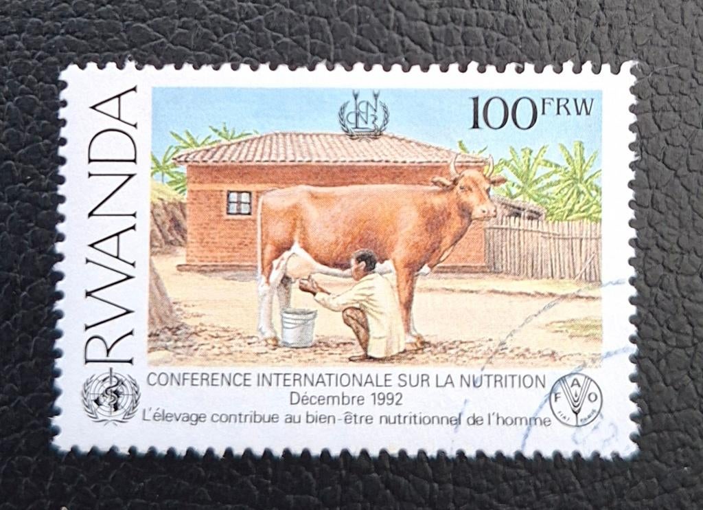 Postzegel Rwanda OBP 1394, Postzegels en Munten, Postzegels | Afrika, Gestempeld, Ophalen of Verzenden