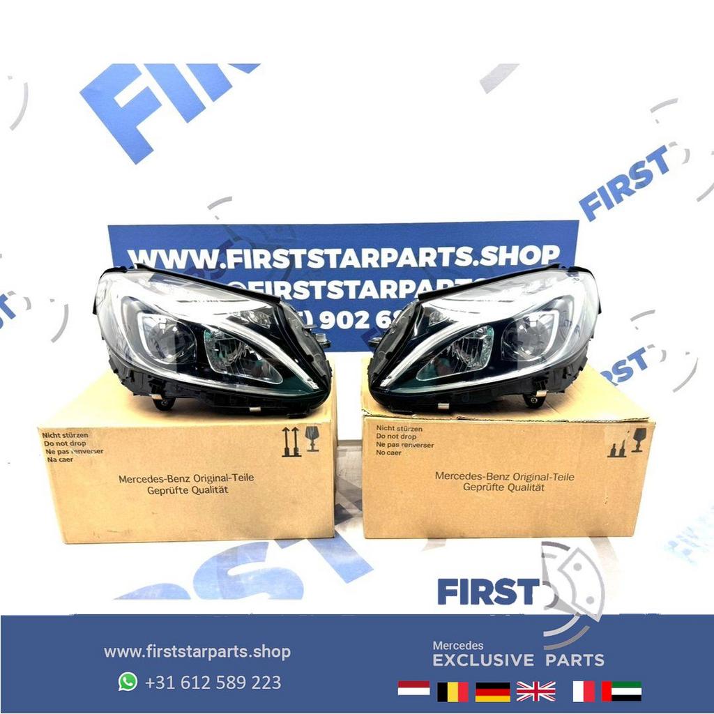 W205 LED HIGH PERFORMANCE Koplamp SET Mercedes C Klasse ORIG, Gebruikt, -, Ophalen of Verzenden, -