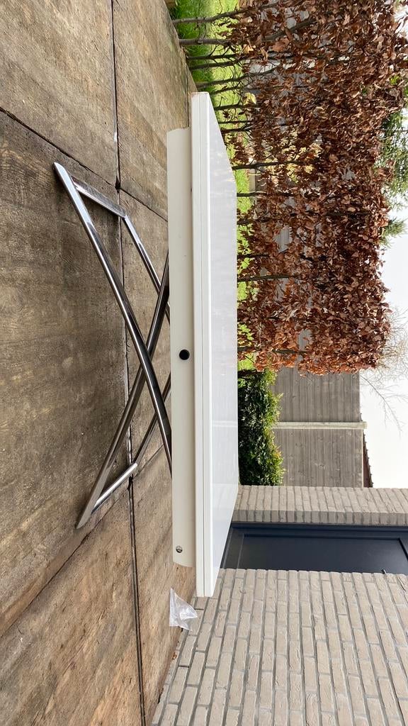 Italiaans design tafel, poten in chroom, Huis en Inrichting, Tafels | Eettafels, Ophalen, Gebruikt