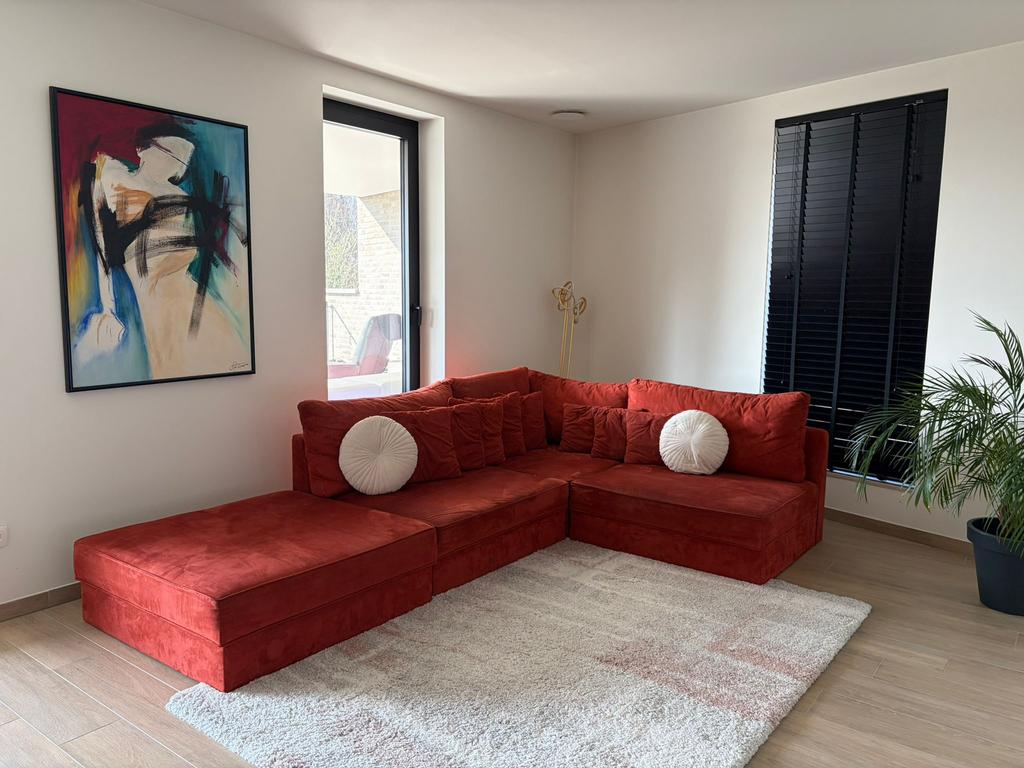 Hoekbank met lounge, Huis en Inrichting, Zetels | Zetels, Ophalen, Gebruikt, Hoekbank, 300 cm of meer