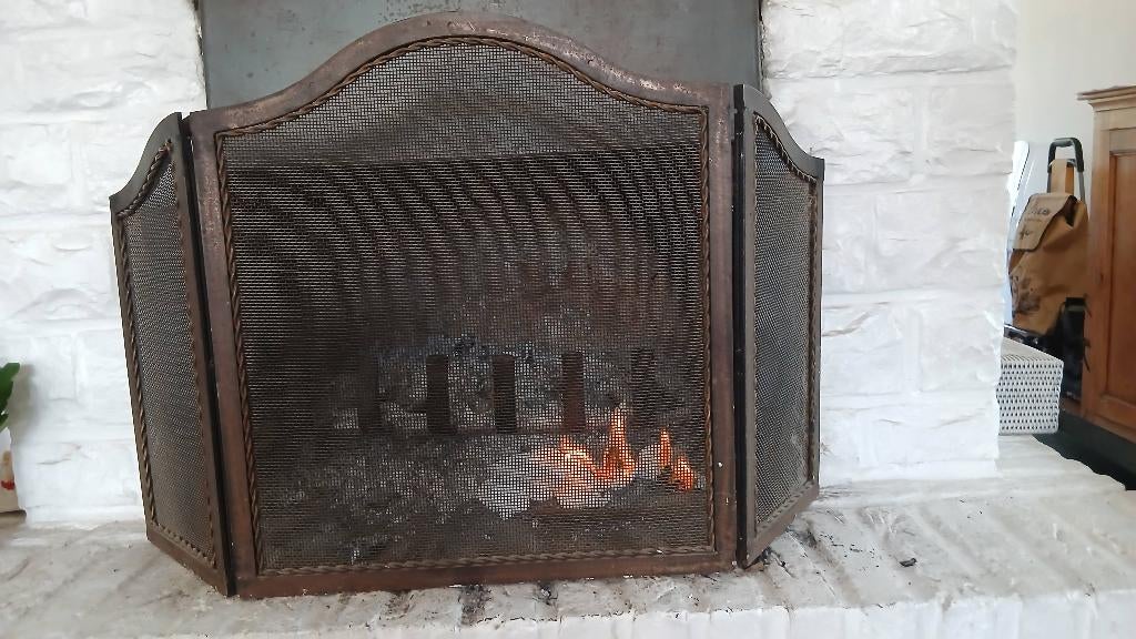 Pare flammes feu ouvert, Enlèvement, Utilisé, Cheminée sur pied, Cheminée au bois