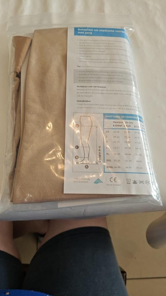 paar steunkousen, Stox medical, Ophalen of Verzenden, Beige, Overige typen