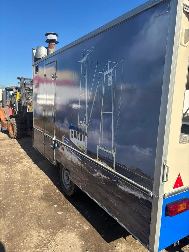 Verkoop wagen was gebakken vis wagen, Ophalen, Snacks