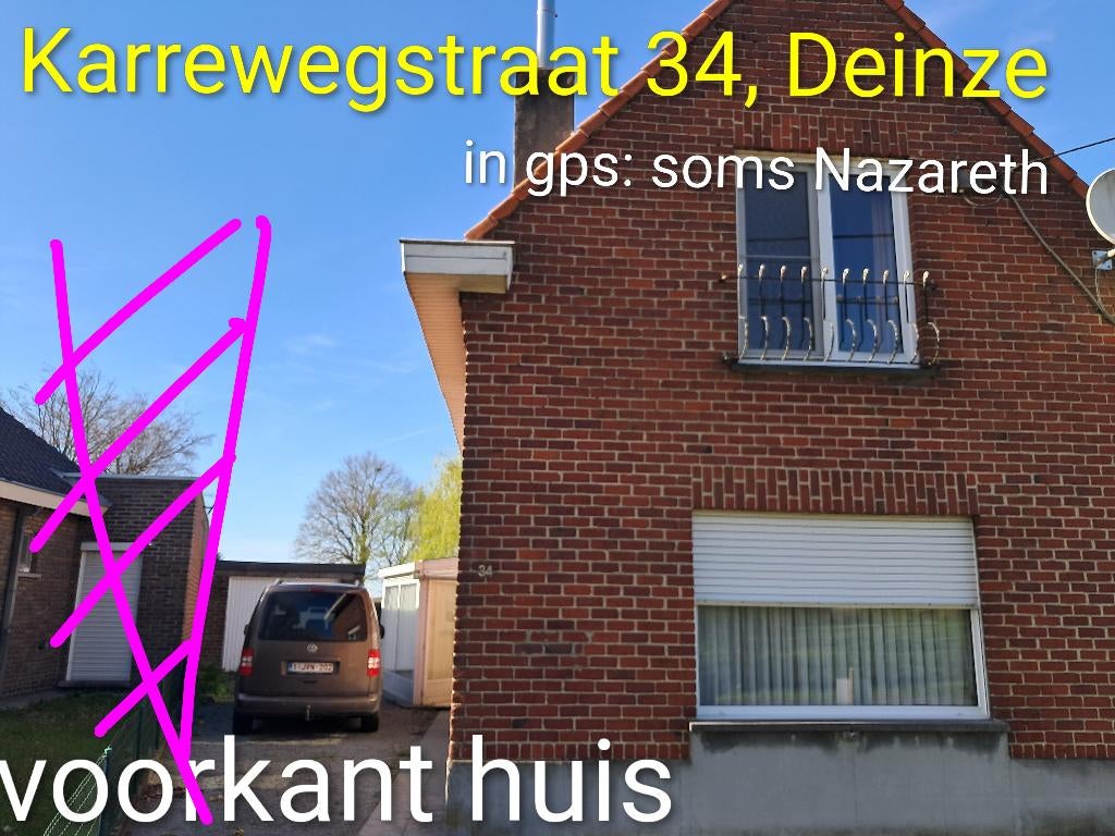 Te renoveren huis met grote tuin en goede ligging in Deinze, Immo, Huizen en Appartementen te koop, 1000 tot 1500 m², 2 kamers