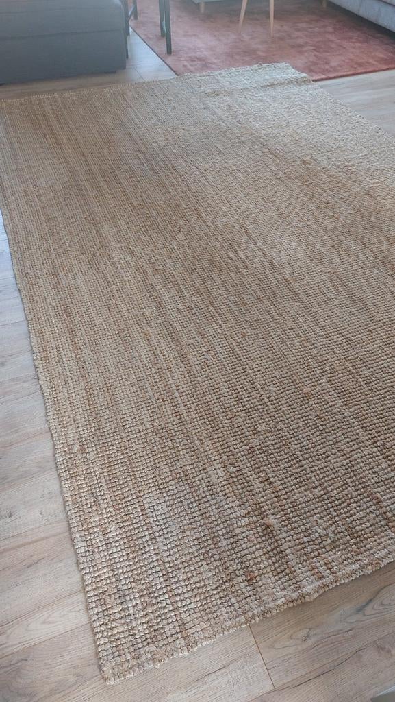Vloerkleed, geweven, 100% jute, 200 x 300 cm, Lohals ikea, Huis en Inrichting, Stoffering | Vloerbedekking, Ophalen, Gebruikt
