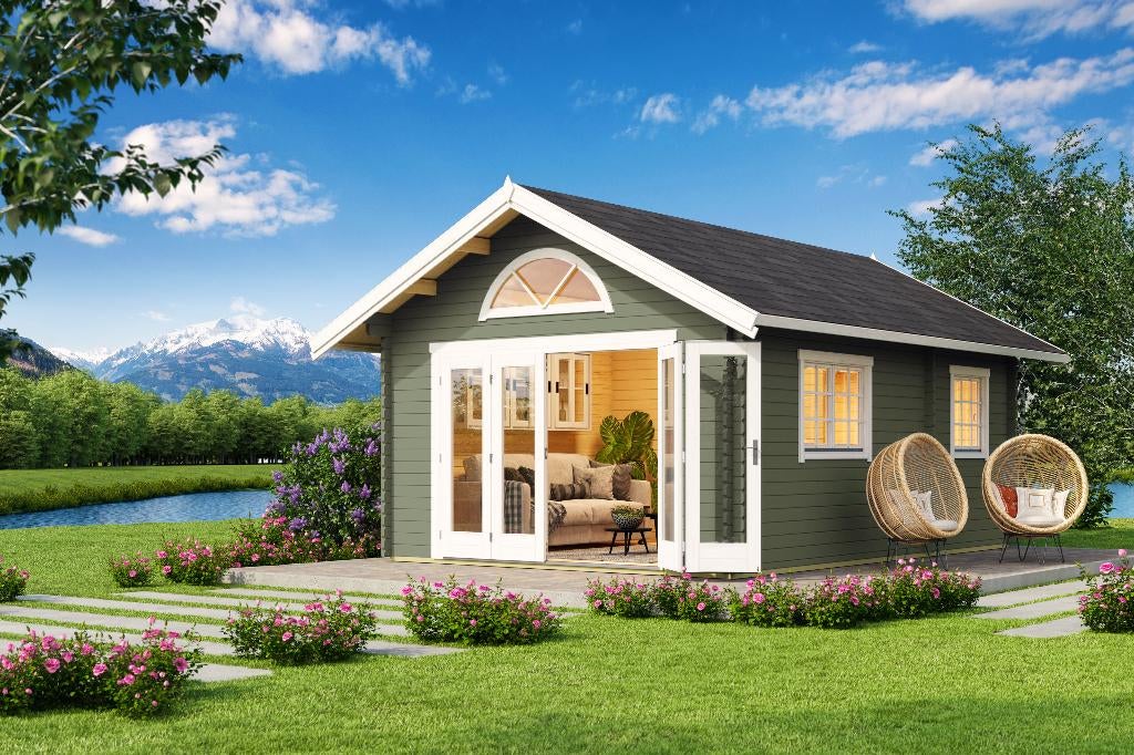 Chalet Caroline 2.3 Cabane en rondins 40 mm, Hobby & Loisirs créatifs, Hobby & Loisirs Autre, Neuf, Envoi