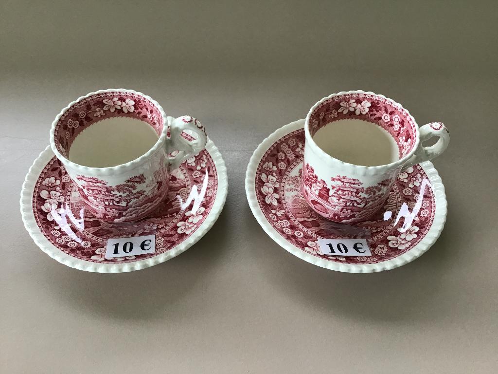 20 diverse verschillende koffieserviezen van enkele stuks, Antiek en Kunst, Ophalen of Verzenden