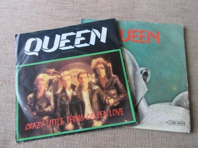 lot 2x Vynils 45t Queen, CD & DVD, Enlèvement ou Envoi, Single, Utilisé, 7 pouces