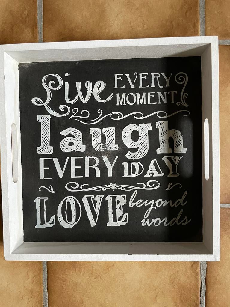 Plateau carré 30/30 h5 Cm, Maison & Meubles, Enlèvement, Utilisé, Carré, Bois