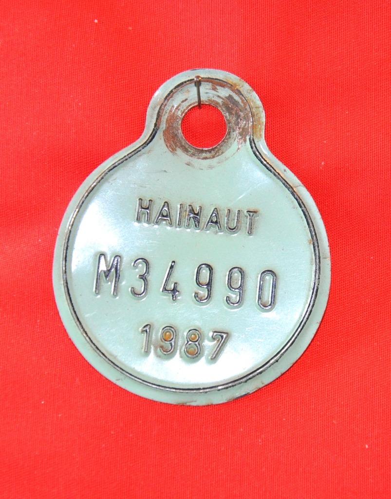 plaque de velo 1987, Ophalen of Verzenden, Gebruikt