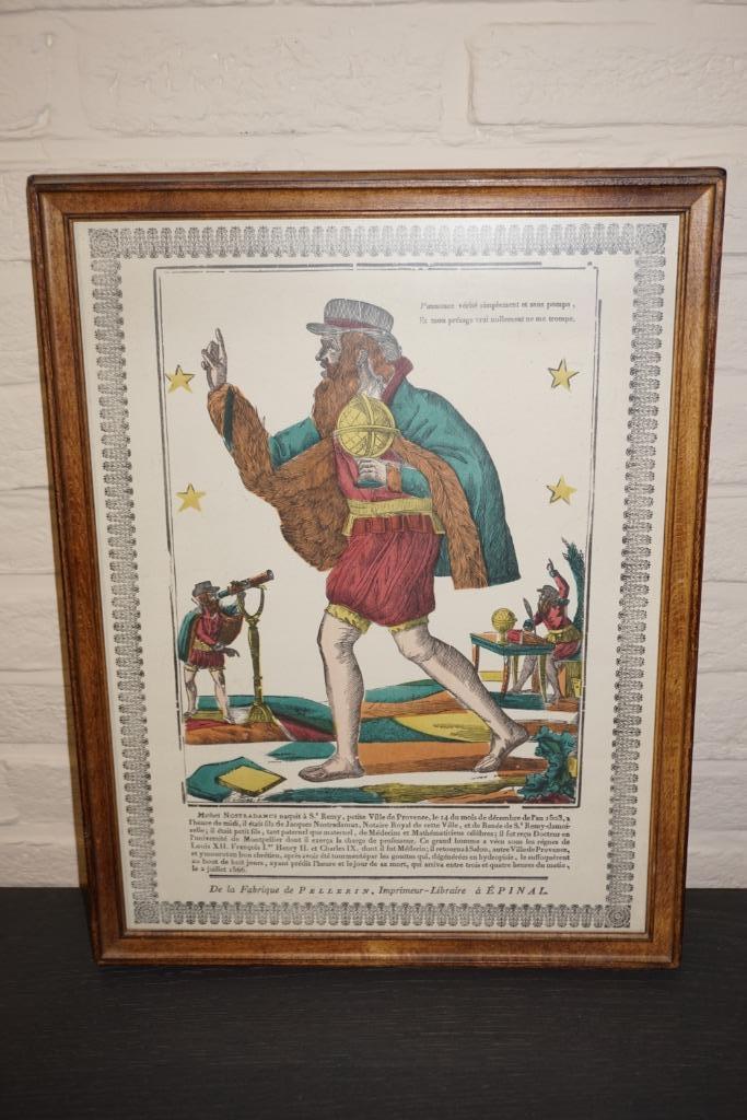 genummerde houtgravure imagerie pellerin epinal nostradamus, Ophalen of Verzenden