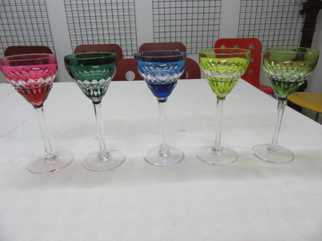 verres cristal Val St Lambert mod. Tilly taille Esneux, Antiquités & Art, Enlèvement ou Envoi