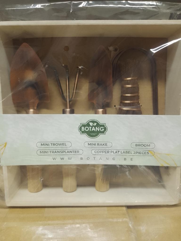 botang koper geschenkset tuingerief in kistje nooit gebruik, Tuin en Terras, Ophalen of Verzenden, Nieuw, Spade, Botang