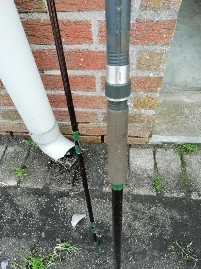 goede karperhengel, Ophalen, Gebruikt, Werphengel