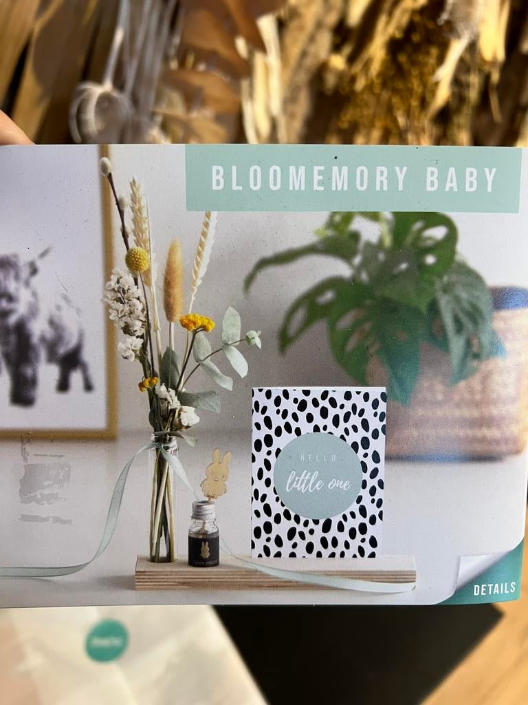 Kaarthouder met droogbloemen en geurstokje, Huis en Inrichting, Woonaccessoires | Overige, Nieuw, Ophalen of Verzenden