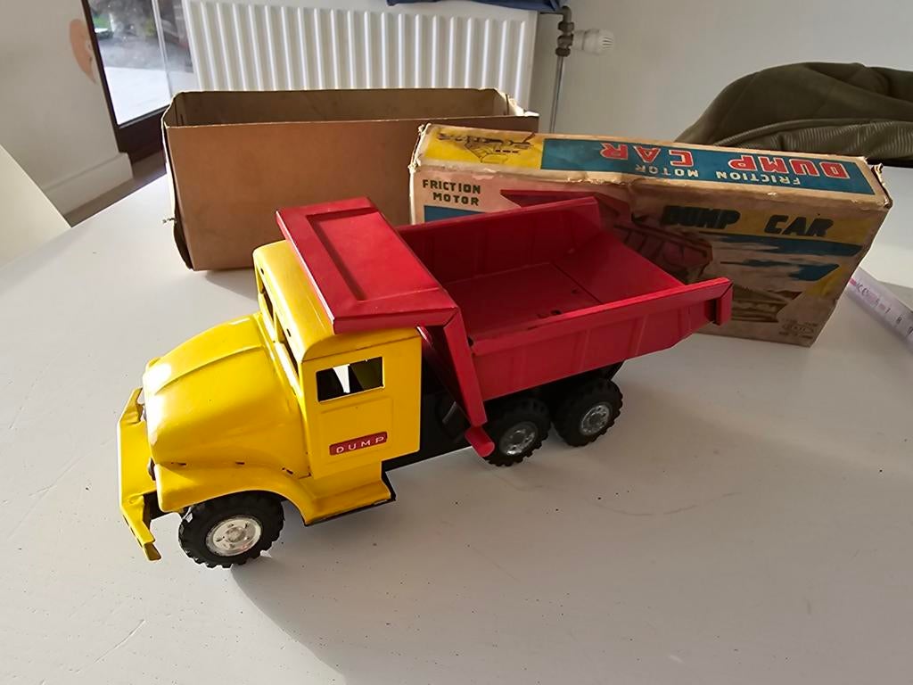Dump car blikken vrachtwagen, Antiek en Kunst, Ophalen of Verzenden