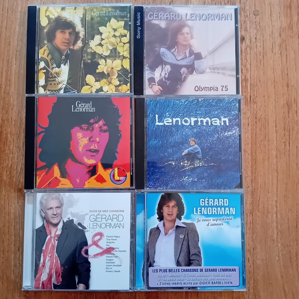 Lot de 6 CD Gerard Lenorman, CD & DVD, Enlèvement ou Envoi, Comme neuf