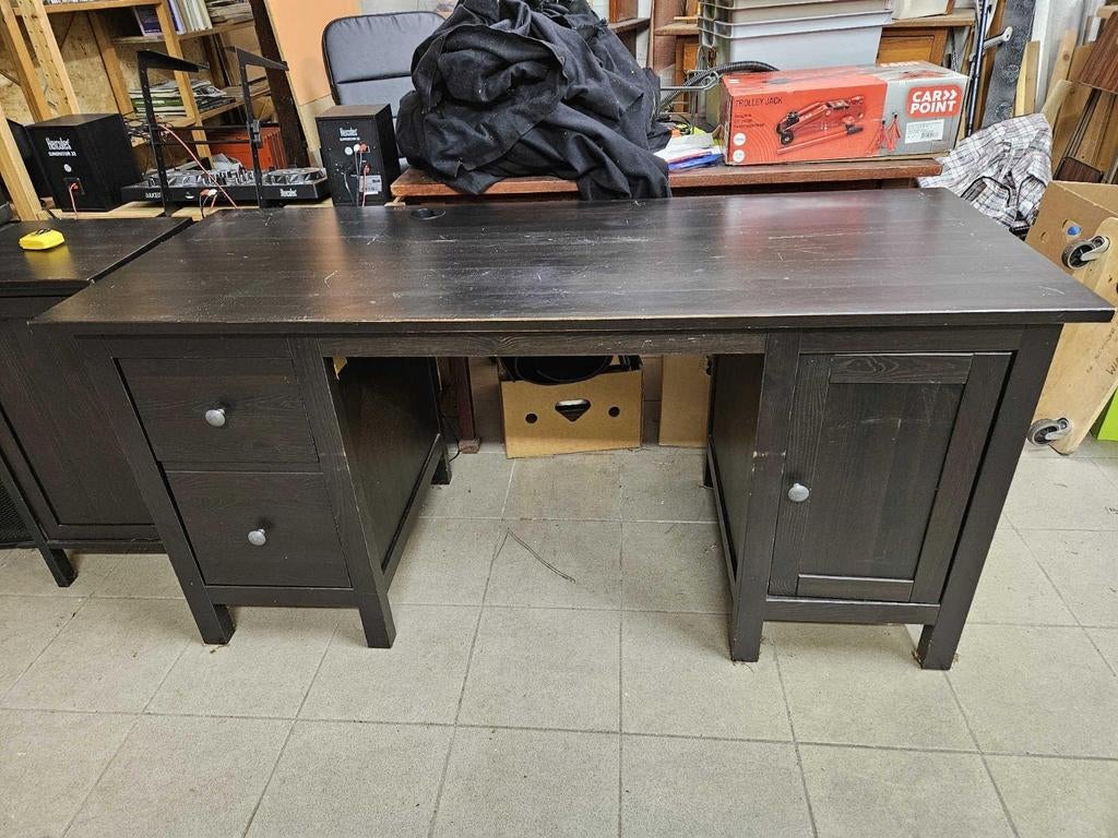Bureau Hemnes Ikea + kastje, Maison & Meubles, Enlèvement, Utilisé