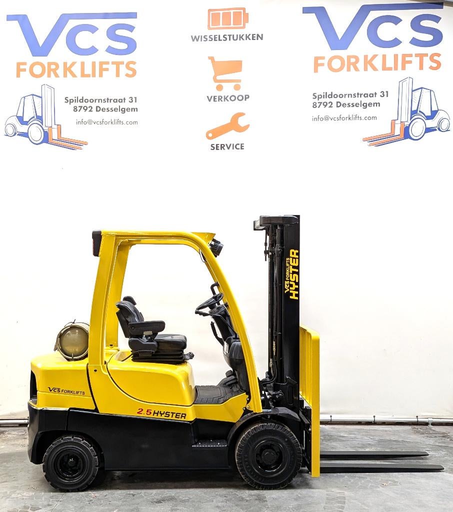 LPG heftruck: 2,5t Hyster H2,5CT 1195u + garantie, Zakelijke goederen, Heftruck, Hyster, 2000 tot 3000 kg, Ophalen
