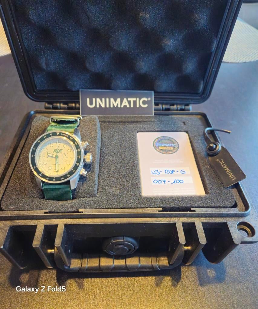 Unimatic RUF préparateur PORSCHE Colector n7 offre 100, Handtassen en Accessoires, Horloges | Heren, Nieuw, Zilver, Ophalen of Verzenden