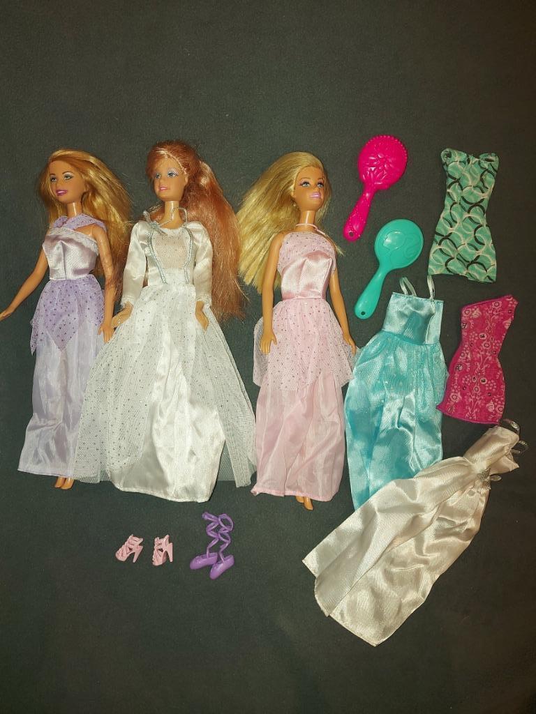 Set van 3 Barbies en accessoires, Ophalen, Gebruikt, Barbie