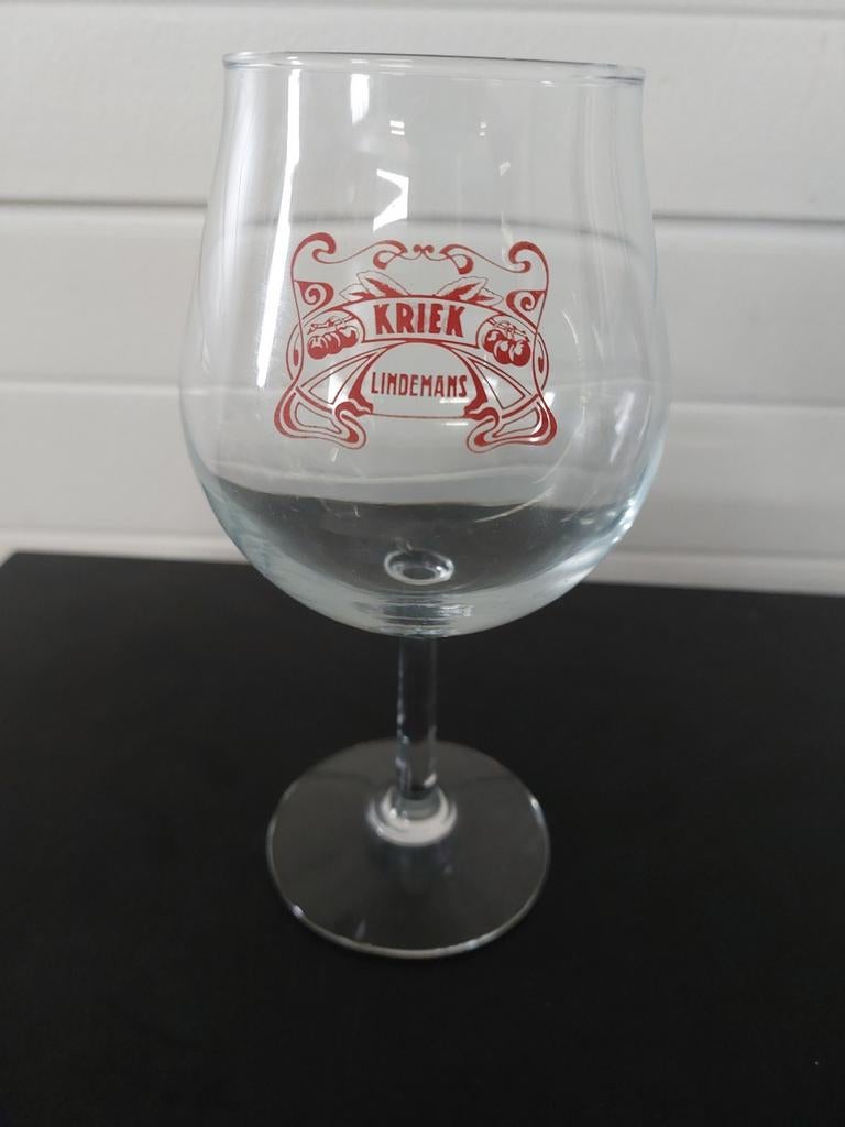 Ancien verre à bière Lindemans Kriek, Enlèvement ou Envoi, Comme neuf, Verre ou Verres, Autres marques
