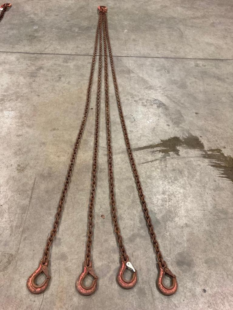 4-sprong hijsketting 10mm met klephaken  lengte 4,40m, Ophalen, Zo goed als nieuw