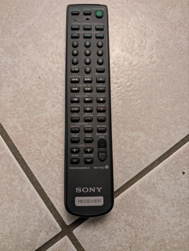 SONY RECEIVER AFSTAND BEDIENING RM -P 363, Enlèvement ou Envoi, Comme neuf