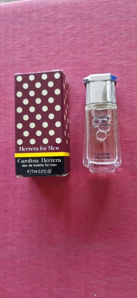 Miniature de 7,5 ml EDT Herrera for Men Carolina Herrera, Enlèvement ou Envoi, Comme neuf, Miniature